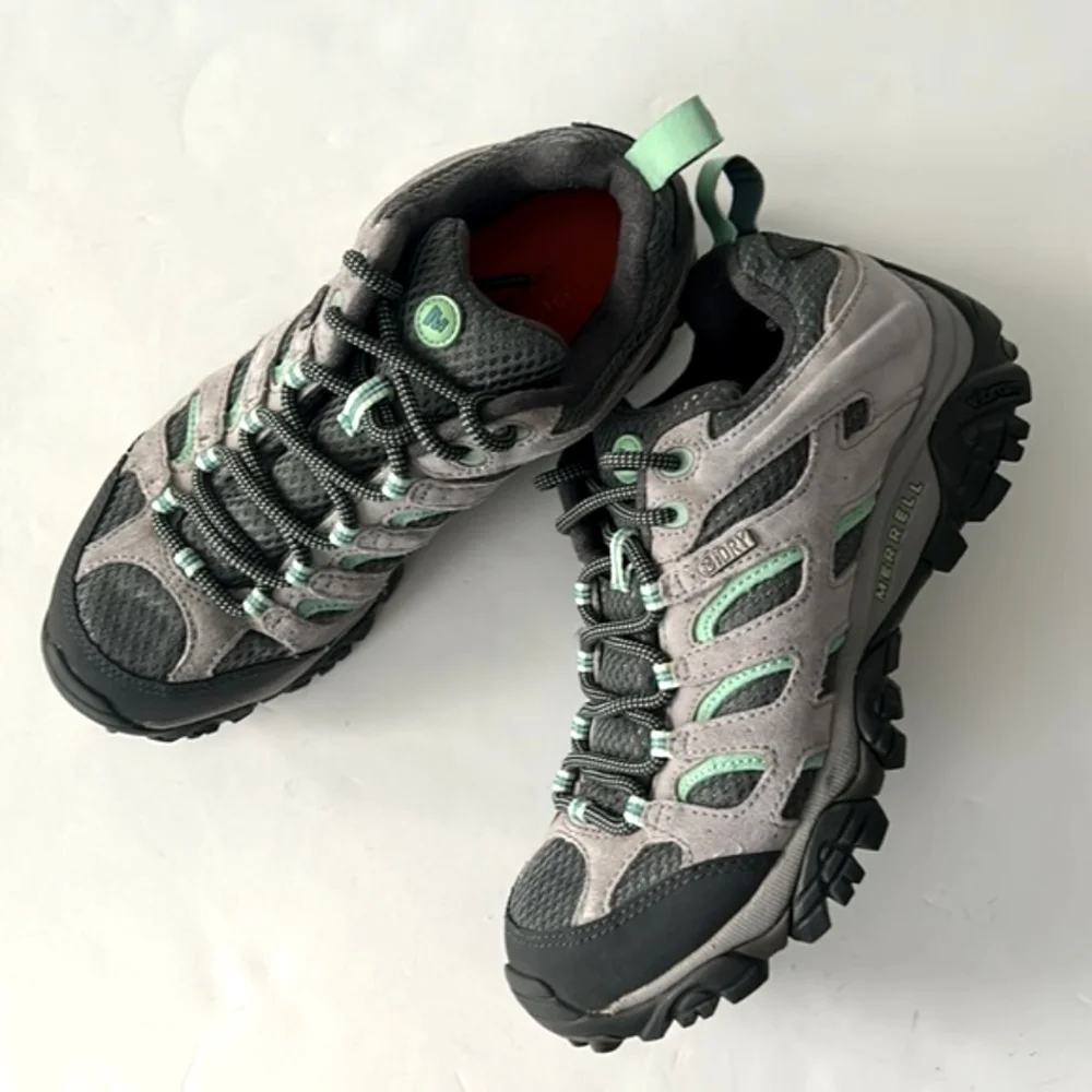 Merrell Moab Waterproof Hiking Shoe Drizzlemint Hiker size 7 - Picture 7 of 11
